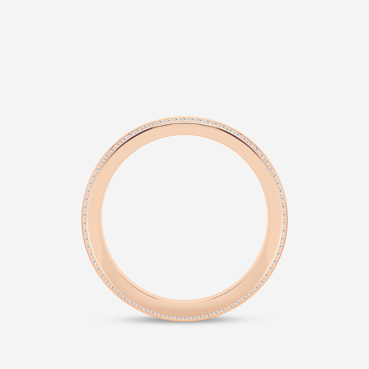 Additional Image 1 for  2/5 ctw Round Lab Grown Diamond 4mm Beveled Edge Sandblast Finish Eternity Band